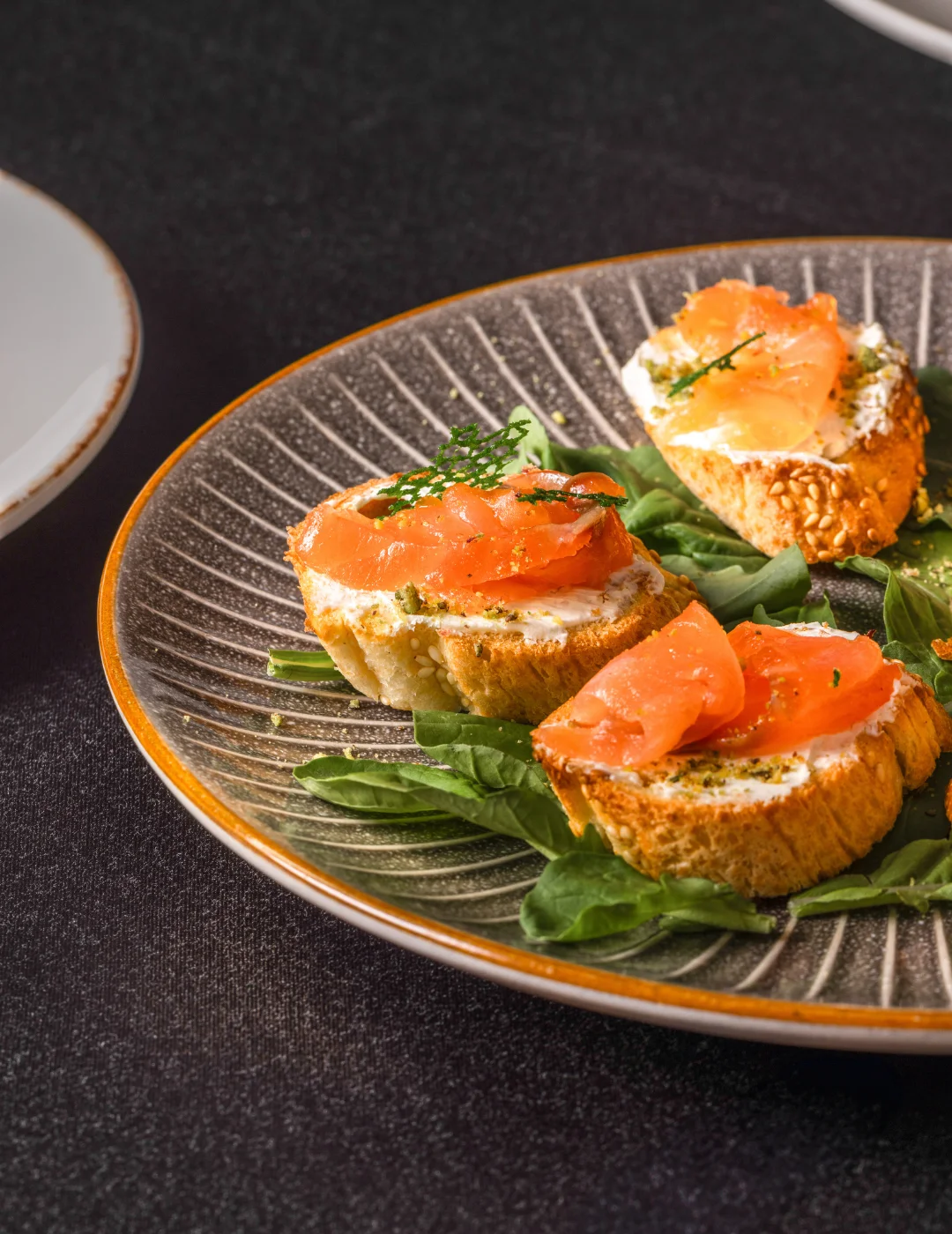 Bruschetta with salmon